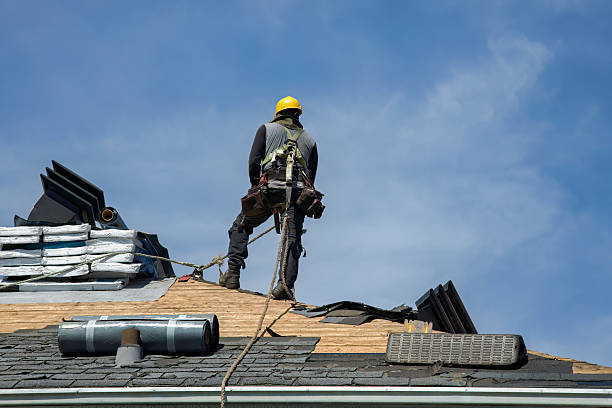 Professional Gutter Installation technician working in North Lawrence, OH